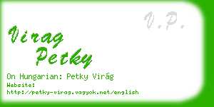 virag petky business card