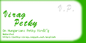 virag petky business card